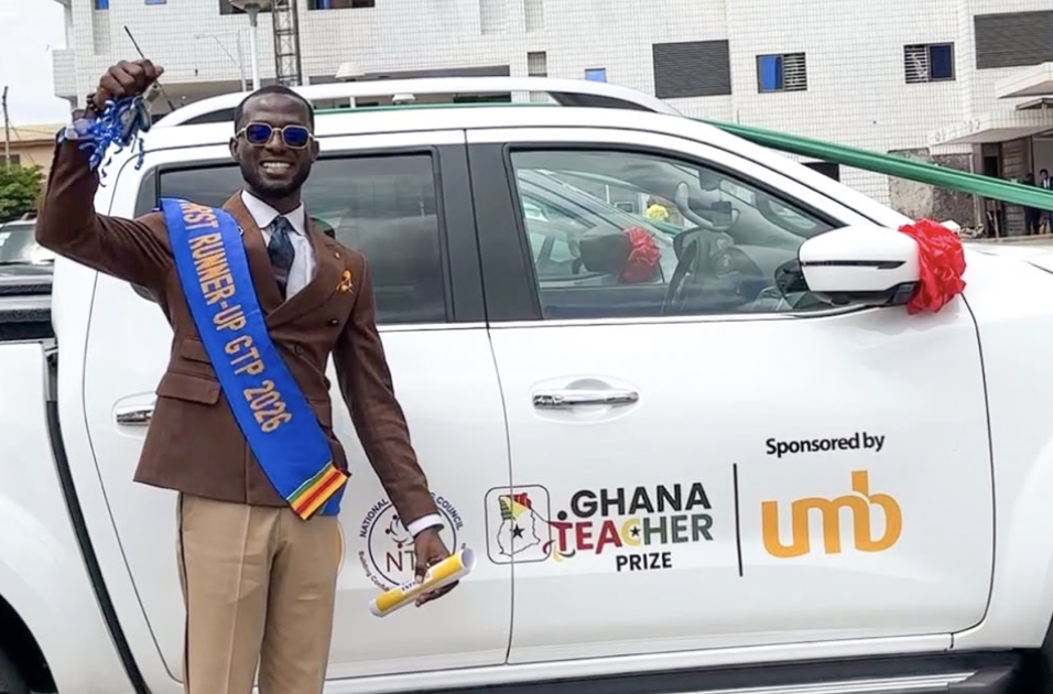 UMB rewards Ghana Teacher Prize first runner-up with 4&times;4 pick-up